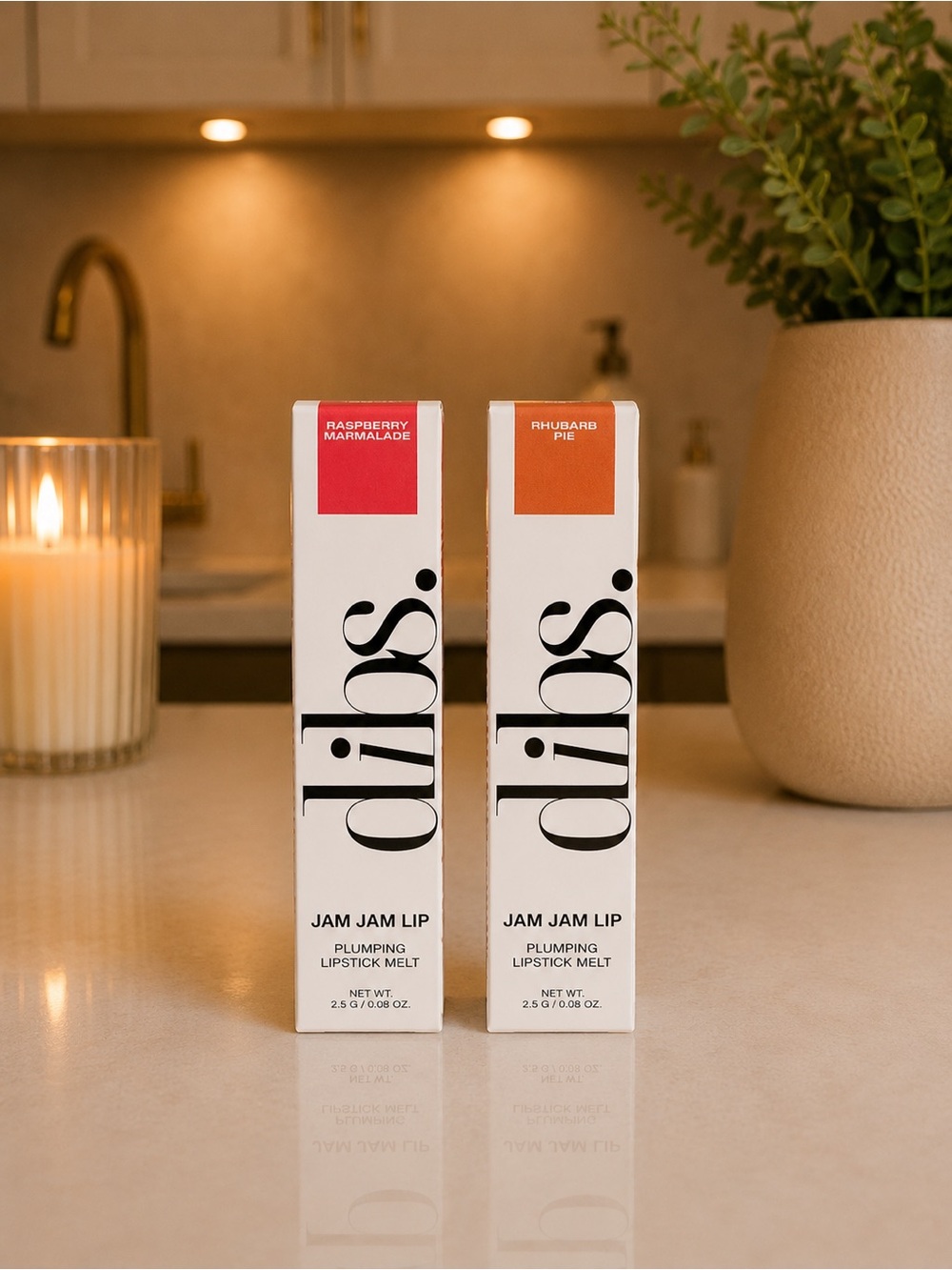 DIBS Jam Jam Lip Plumping Melt Duo 🎀 BNIB: Raspberry Marmalade & Rhubarb Pie